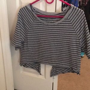 Free People black and grey crop top.